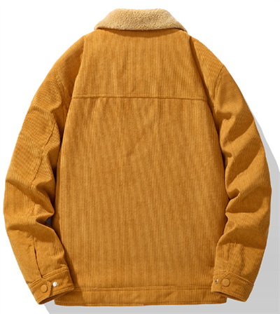 Yellow Cord Jacket Mens-Back
